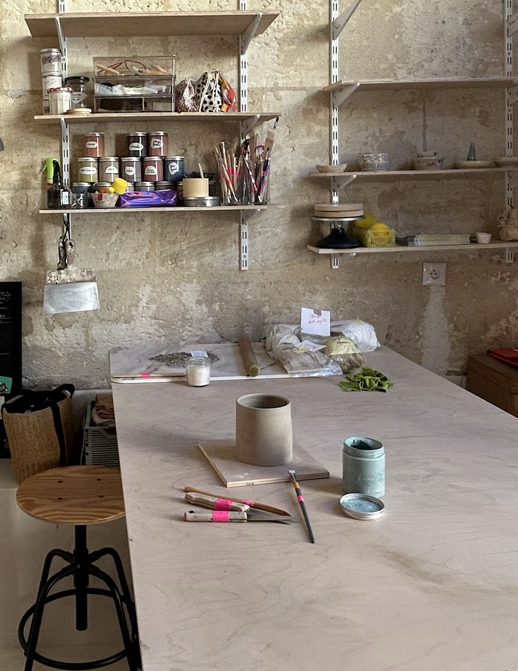 atelier table de modelage